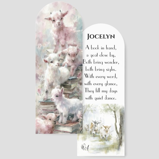 Baby Goats in the Library Bookmarks (Front & Back)