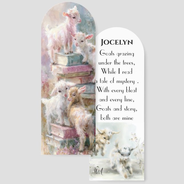 Baby Goats in the Library Bookmarks (Front & Back)