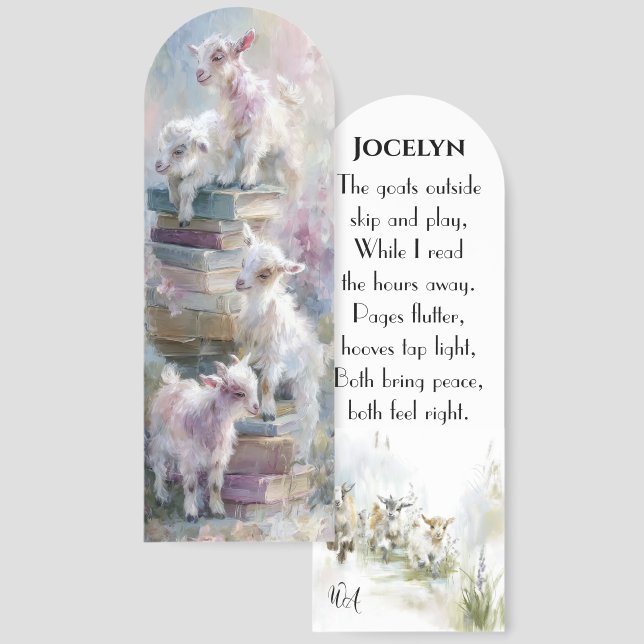 Baby Goats in the Library Bookmarks (Front & Back)