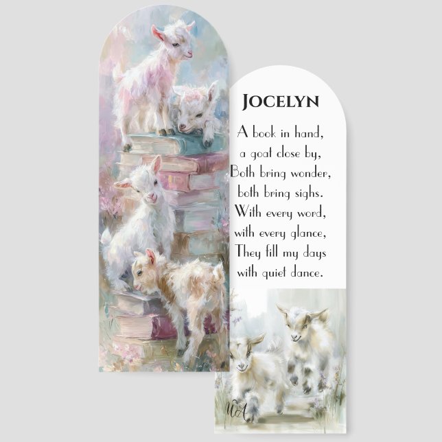 Baby Goats in the Library Bookmarks (Front & Back)