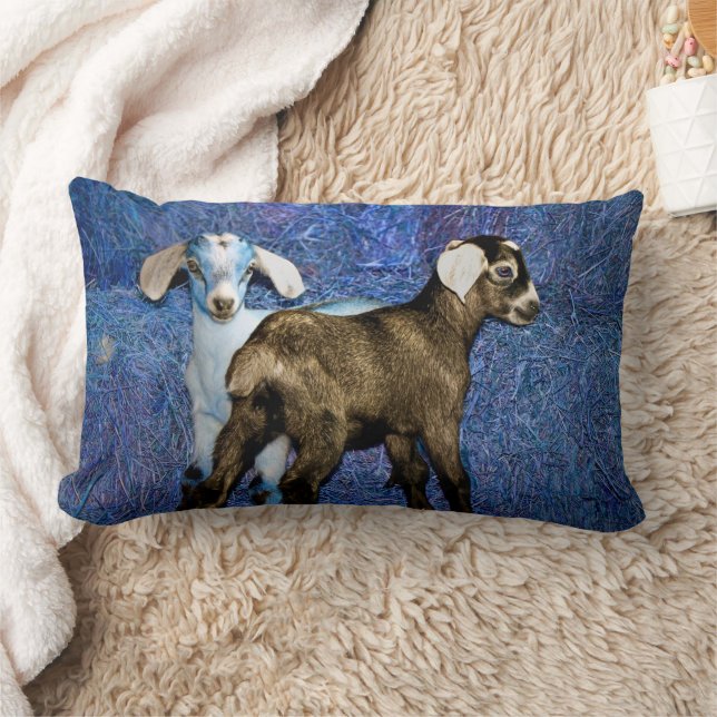 Baby Goats Lumbar Pillow (Blanket)