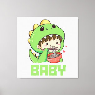 baby godzilla canvas print