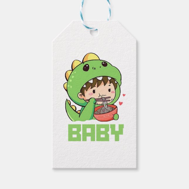 baby godzilla gift tags (Front)