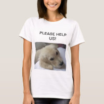 BABY GOLDEN PLEADING FOR HELP! T-Shirt