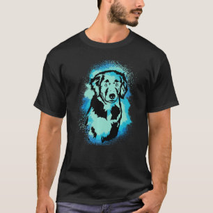 Baby Golden Retriever Paint Blue Design Dog Mom Da T-Shirt
