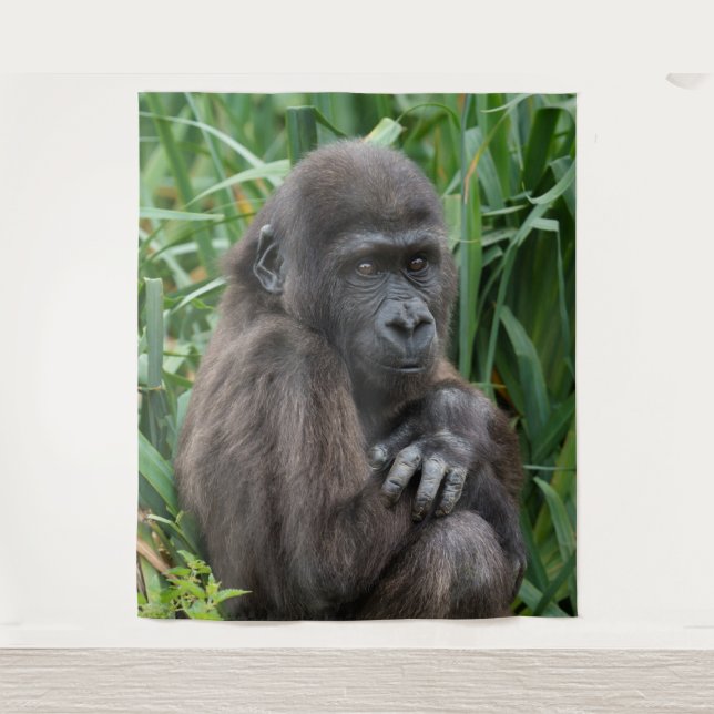 Baby Gorilla Tapestry (Front)