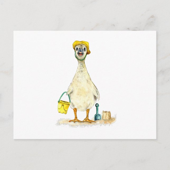 Baby Gosling on the Beach Postcard (Front)