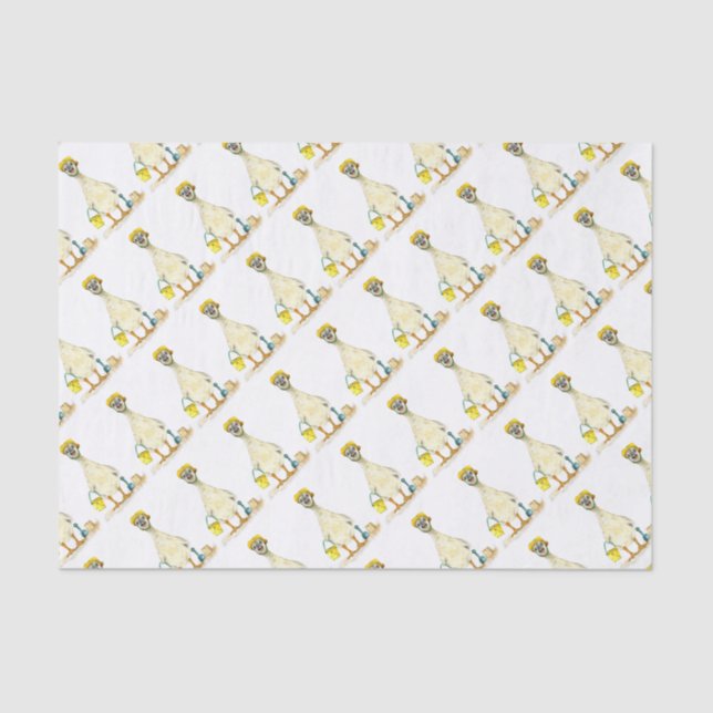 Baby Gosling on the Beach Tissue Paper (Front)