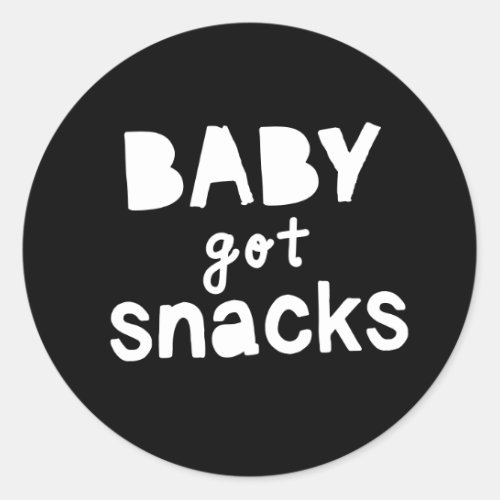 Baby Got Snacks Hip Hop Themed Birthday Party Classic Round Sticker