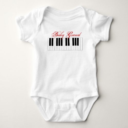 Baby Grand Piano _ Baby Bodysuit