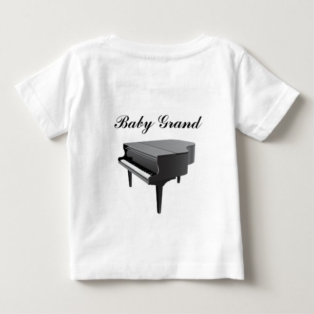 Baby Grand Piano Baby T-Shirt (Back)