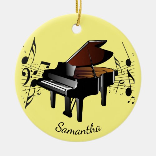 Baby Grand Piano Musical Design Ornament