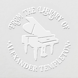 Baby Grand Piano Musical Instrument Library Book Embosser