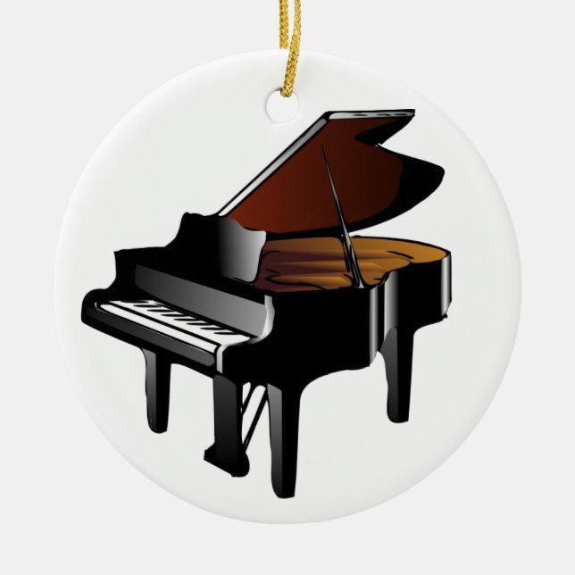 Baby Grand Piano Ornament (Front)