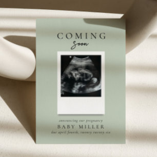 Baby Green Coming Soon Pregnancy Announcement