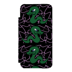 Baby green dragon pattern iPhone SE/5/5s wallet case