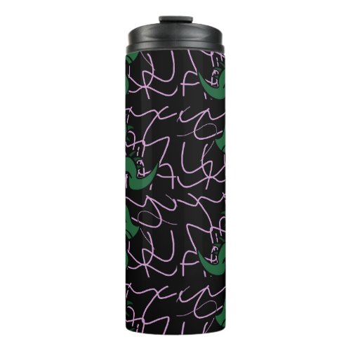 Baby green dragon pattern thermal tumbler