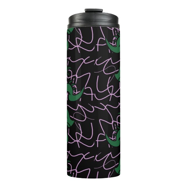Baby green dragon pattern thermal tumbler (Front)