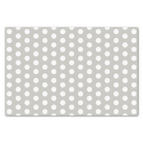 Baby grey and white polka dots tissue paper