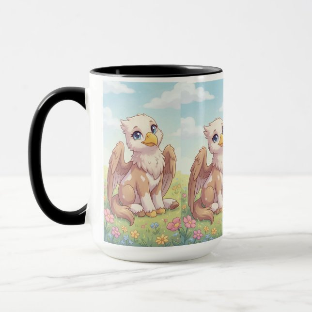  Baby Griffin Mug | Cute Fantasy Creature  (Left)
