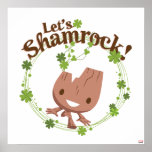 Baby Groot &quot;Let&#39;s Shamrock!&quot; Poster