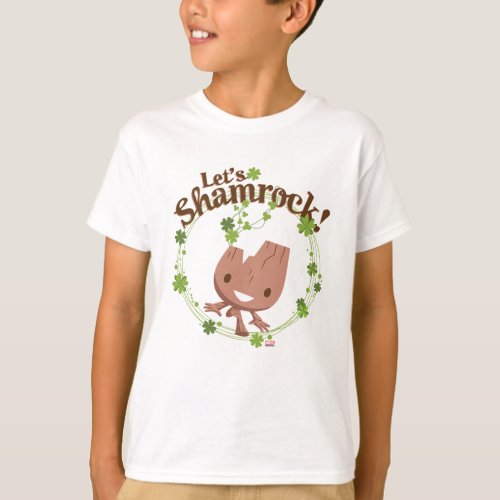 Baby Groot Lets Shamrock T_Shirt