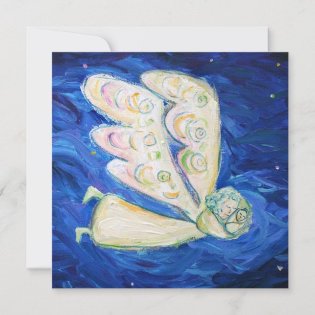 Baby Guardian Angel Art Custom Invitation (Front)