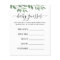 Baby Guesses Baby Prediction Baby Shower game card