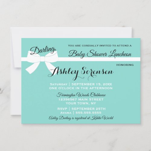 Baby  Guests Sprinkle Shower Tiara Party Invitation