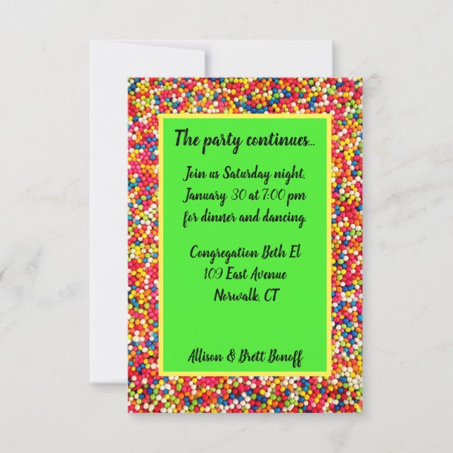 Baby Gumballs Partycard Invitation (Front)