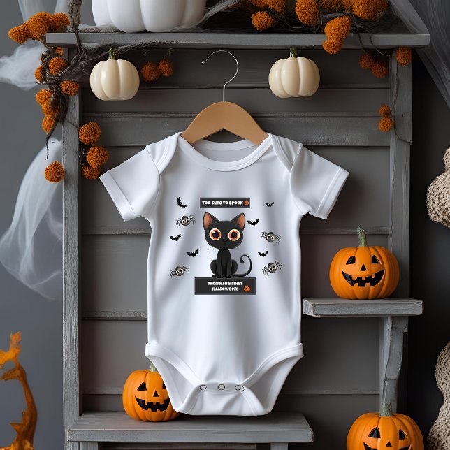 Baby Halloween Bodysuit – Cute Black Cat Custom (Creator Uploaded)