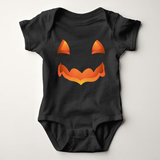 Baby Halloween Costume Organic Pumpkin Creeper (Front)