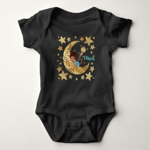Baby Hanuman sleeping on the moon between the star Baby Bodysuit