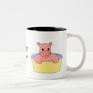 Baby Happy Hippo Two-Tone Coffee Mug