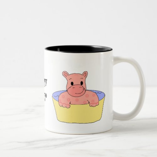 Baby  Happy Hippo Two_Tone Coffee Mug