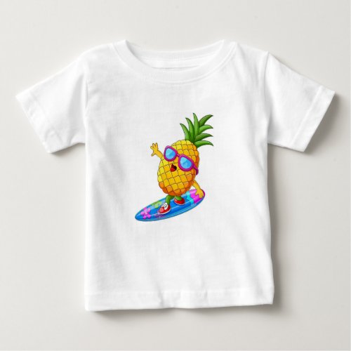 Baby happy with pineapple baby T_Shirt