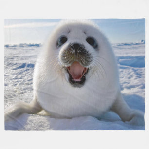 BABY HARP SEAL FLEECE BLANKET