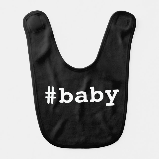 Baby hashtag bib (Front)