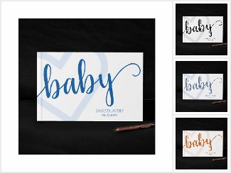 Baby Heart | Simple Script Shower or Gender Reveal