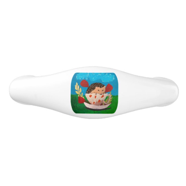 Baby Hedgehog Ceramic Drawer Pull (Front)