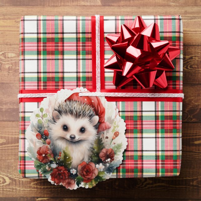 Baby Hedgehog Cub Gift Tag Ornament Card (Insitu (Gift))