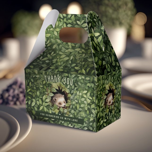 Baby Hedgehog Foldable Favor Gift Box Baby Shower (Creator Uploaded)