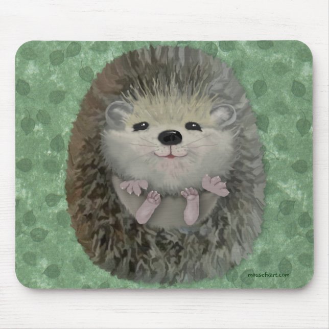 Baby Hedgehog Mousepad (Front)