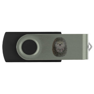 Baby Hedgehog USB swivel flash drive