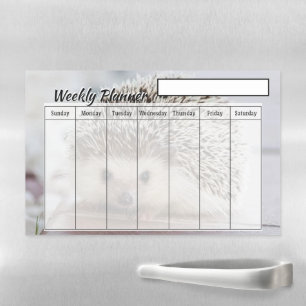 Baby hedgehog weekly planner magnetic dry erase sheet