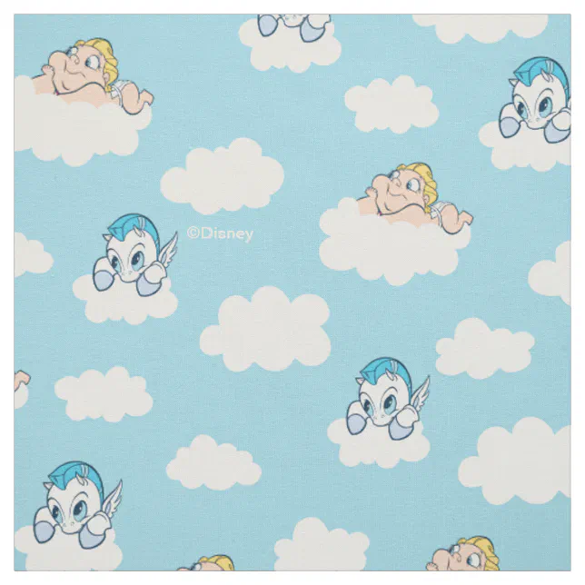 Hercules Pattern Baby Hercules and Pegasus Cloud Pattern Fabric | Zazzle
