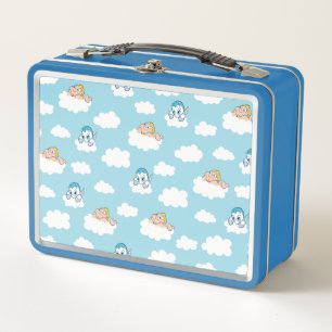 Baby Hercules and Pegasus Cloud Pattern Metal Lunc Lunch Box
