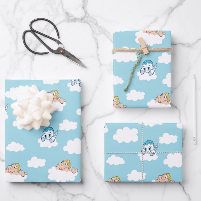 Baby Hercules and Pegasus Cloud Pattern Wrapping P Wrapping Paper Sheets (Front)