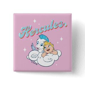 Baby Hercules and Pegasus on a Cloud Button