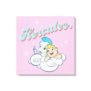 Baby Hercules and Pegasus on a Cloud Canvas Print